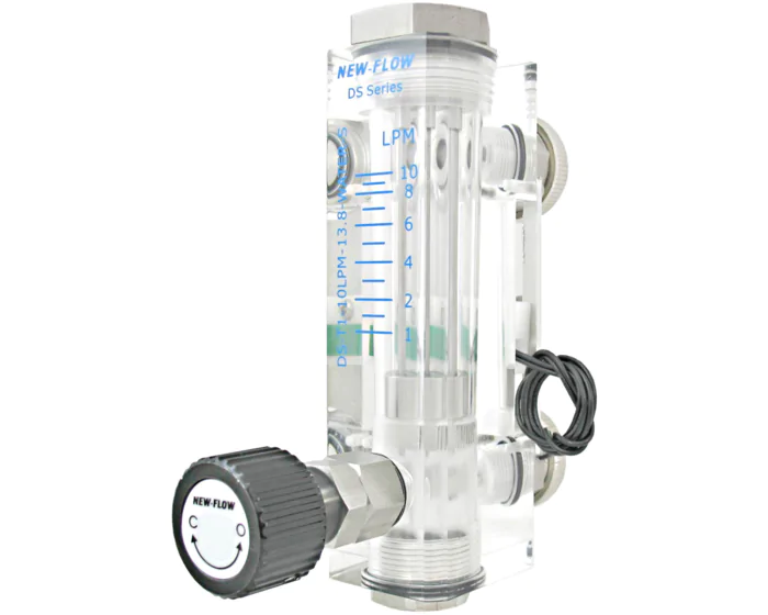 Acrylic flowmeter with float & regulating valve DS 2281 NPT